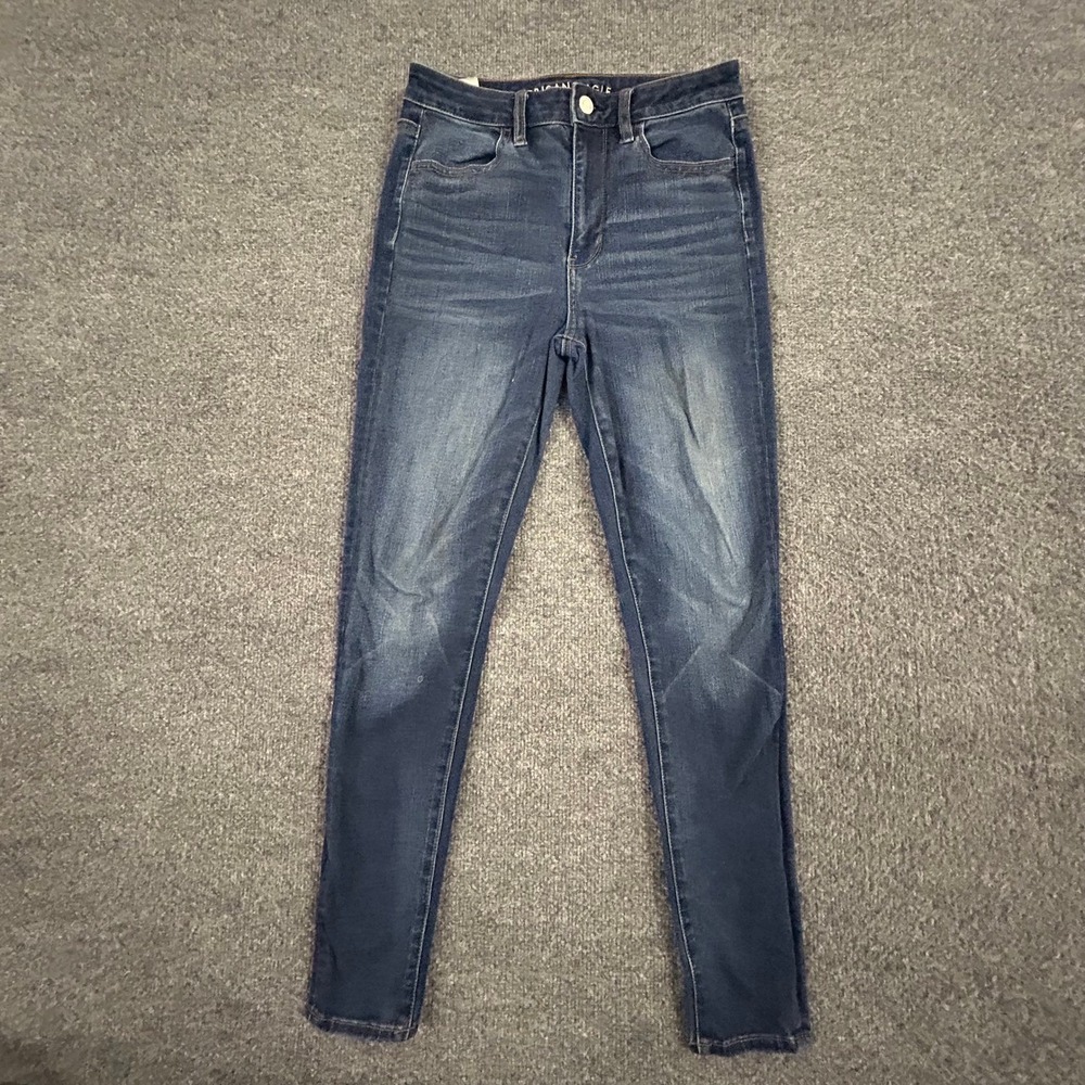 American Eagle Jeans Womens Size 6 Short Dark Wash Skinny High Waisted Stretch